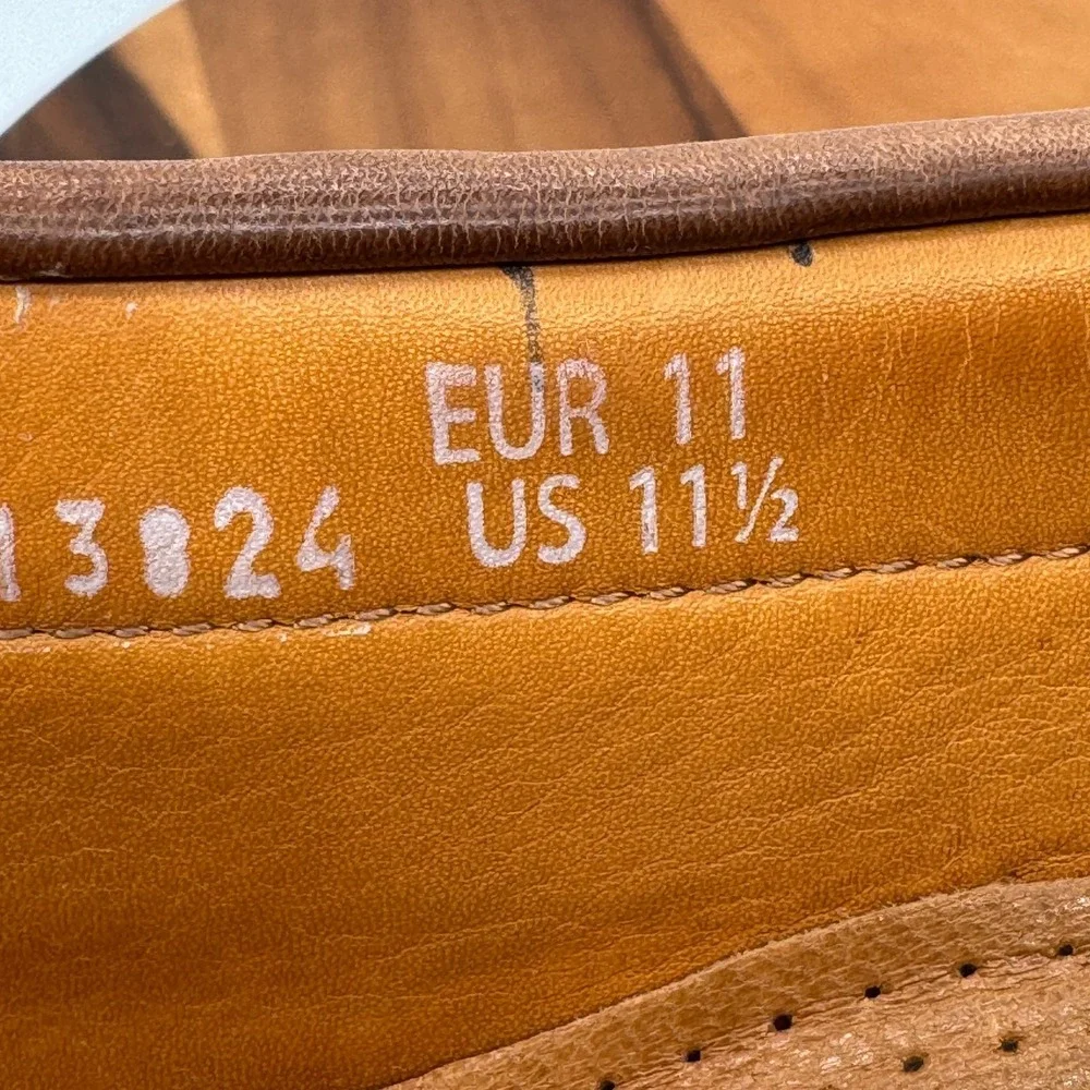 MEPHISTO Hurrikan 2-Eye Boat Shoes Men's US 11.5 Spinnaker Brown Leather Comfort